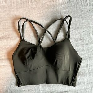 Like a Cloud Longline Bra Size 4 Dark Green